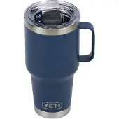 Yeti Rambler Travel Mug 30oz Stronghold Lid, Navy Blue, thermos reismok met deksel, 887 ml