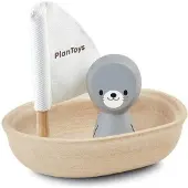 Plantoys Jouet en bois Bateau Phoque
