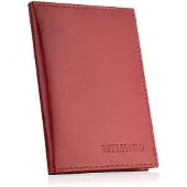 Betlewski Business - Leren Pasjeshouder & Documentenmap - Unisex - Rood - BEZ-04 - Inclusief Geschenkdoos