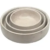 Leeff Kom Bente S, set van 3 – Schalen – Naturel – 7 x 7 x 2,5 CM – Hout