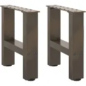 vidaXL Salontafelpoten 2 st 30x (30-31) cm staal naturel staal