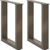 vidaXL Salontafelpoten 2 st U-vormig 28x(42-43) cm staal naturel