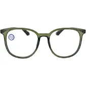 Fangle Computerbril Big Round Olive Zonder sterkte