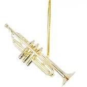Agifty Kerstversiering Trompet 11,5 cm, verguld
