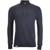 Woolpower - Zip Turtleneck 400 - Longsleeve L, blauw