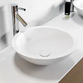 Riho Avella waskom solid surface rond wit mat