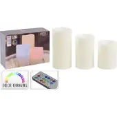 PerfectLED Led kaars | 3 stuks (12 kleuren, Timer)