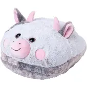 Noxxiez Cozy Voetenwarmer Koe 35x26cm Wit wit Pluche Knuffel