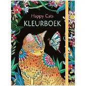 Deltas Happy Cats Kleurboek Volwassenen Zwart zwart Papier Kleurboek