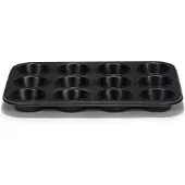 Patisse Muffinvorm12vaks 35cm Zwart zwart Staal Bakvorm