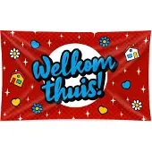 Paper Dreams XXL Gevel Vlag - Welkom Thuis Cartoon Multi multi Polyester Vlag