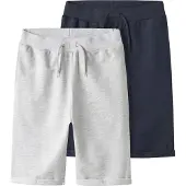 TWO SOON Broek navy / grijs gemêleerd