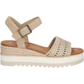 Toms Diana Leren Damessandalen Champagne