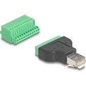 DeLOCK RJ50 male to Terminal Block Adapter with push-button