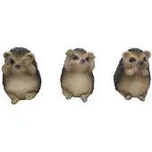 Nemesis Now - Drie Wijze Egels - Beeldjes - Crème - 8.5cm