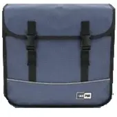 Lastpak Dubbele fietstas - waterafstotend canvas - 35 liter - blauw