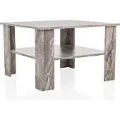 Hjh LIVING Bijzettafel/salontafel/sofatafel BISMO marmerlook grijs