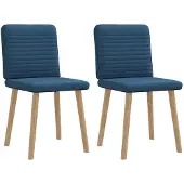 vidaXL Eetkamerstoelen 2 st stof blauw