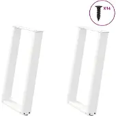 vidaXL Eettafelpoten 2 st U-vormig 60x(72-73) cm staal wit
