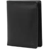 Esquire Leer portemonnee Logo Left - Hander Wallet Black zwart