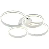 QAZQA Plafondlamp wit incl. LED 3-staps dimbaar 4-lichts - Navara
