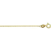 Trendjuwelier huiscollectie 4021252 Collier Geelgoud Anker Gediamanteerd 1,1 mm 38 cm
