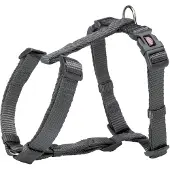 Trixie hondentuig premium h-tuig grijs 52-75x2 cm