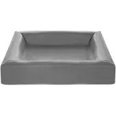 Bia Bed bed kunstleer hoes hondenmand grijs 85x70x15cm