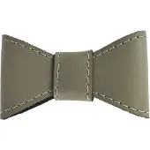 SAZZZ vlinderstrik glamper classic leer taupe L voor halsband 3 cm