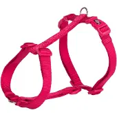 Trixie hondentuig premium h-tuig fuchsia 42-60x1,5 cm