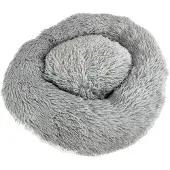 SAZZZ hondenmand fluffy lichtgrijs 65x65x15 cm