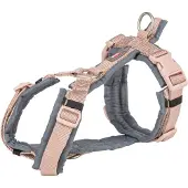 Trixie hondentuig premium trekking blush roze/grafiet grijs 62-74x2,5 cm