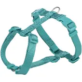 Trixie hondentuig premium h-tuig aqua blauw 42-60x1,5 cm