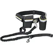 Trixie heupriem met jogginglijn zwart - Riem 60-120 cm lijn 100-135 cm