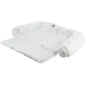 Trixie sofa bed harvey meubelbeschermer hoekig wit/zwart 90x90x8 cm - hondenbed op poten