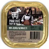 Freds kuipje hond puur rund/gevogelte - 9x300 gr