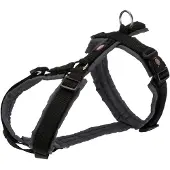 Trixie hondentuig premium trekking zwart/grijs 53-64x2 cm