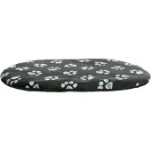 TECHSALES Variation: Hondenkussen Jimmy Ovaal Zwart Met Pootprint - 77X50 CM (408256)