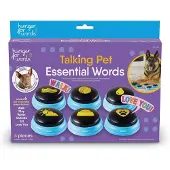 Hunger for Words Talking Pet Belangrijke Woorden - Hondenspeelgoed - Blauw Zwart