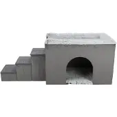 Trixie - Hondenmand - Huis Harvey Met Trap - Grijs/Wit - 154X60X60 cm