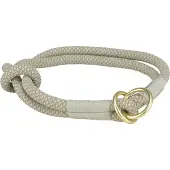 Trixie halsband hond soft half-slip grijs/lichtgrijs 45x1 cm