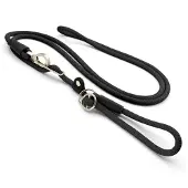Morsø hondenriem retrieverlijn hands free soft rope gerecycled zwart - 260x1 cm - Hondenlijn