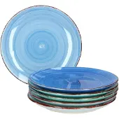 MamboCat Set van 6 dessertbordjes Blauw 18,5cm