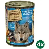 NATURAL GREATNESS 4x390 gr cod / red pepper / pumpkin hondenvoer