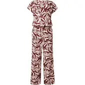Vila Jumpsuit 'VIGRAF' roestbruin / wit