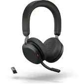 Jabra Evolve2 75 USB A Draadloze Office Headset Zwart