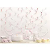 Amscan Swirls Rosé Goud Mix - 12 stuks