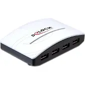 DeLOCK 61762 61762 USB-hub 4 poorten USB-A USB 3.0 5 GBit/s Zwart, Wit