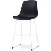 Nolon Barstoel Nino-Pip | kunststof zwart 44.5x110.5x51.5 cm barkrukken | NADUVI