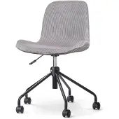 Nolon Bureaustoel Nout-Fé ribstof | ribfluweel grijs 52.5x84.5x54 cm bureaustoelen | NADUVI